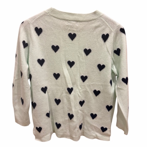 J.Crew 100% Cashmere Heart Sweater Womens M Mint GreenValentine’s Day Romantic - Picture 5 of 10